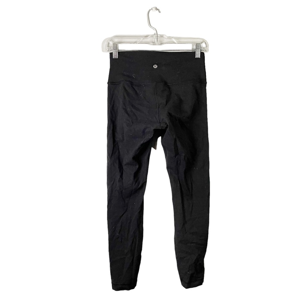 Lululemon Solid Black Full Length Athletic Athlei… - image 2